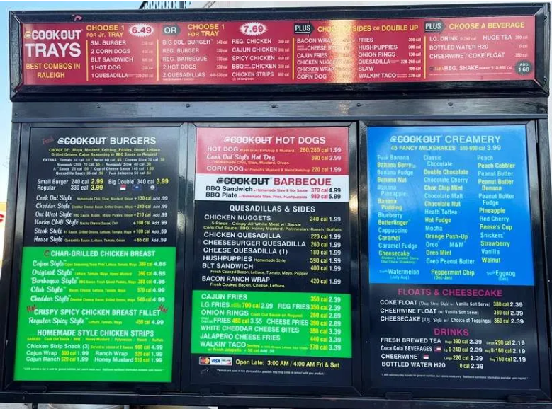 Cookout Prices